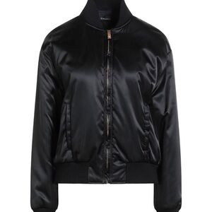 Versace Women's Satin Black Bomber Jacket